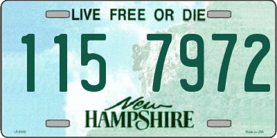 NH license plate 1157972