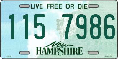 NH license plate 1157986