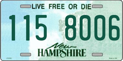 NH license plate 1158006