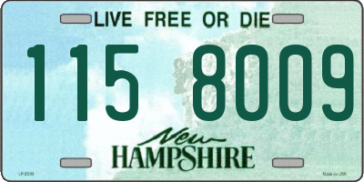 NH license plate 1158009