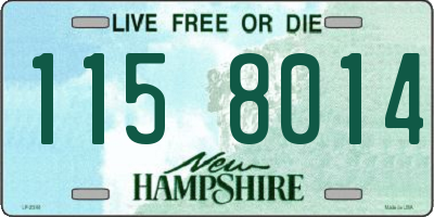 NH license plate 1158014