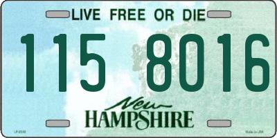 NH license plate 1158016