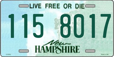 NH license plate 1158017