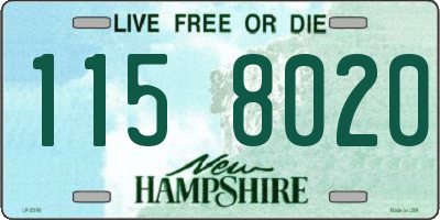 NH license plate 1158020