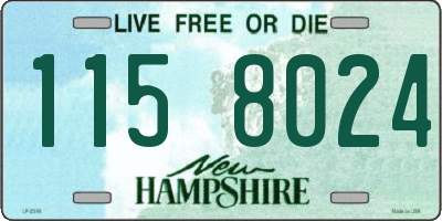 NH license plate 1158024