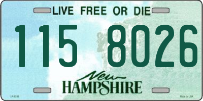 NH license plate 1158026