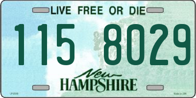 NH license plate 1158029