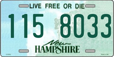 NH license plate 1158033