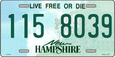 NH license plate 1158039