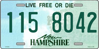 NH license plate 1158042