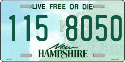 NH license plate 1158050