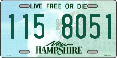 NH license plate 1158051