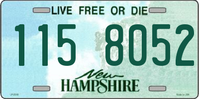 NH license plate 1158052
