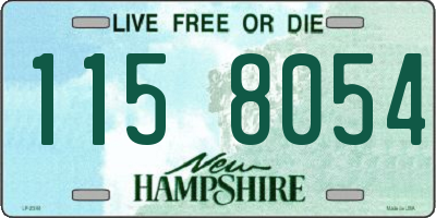 NH license plate 1158054