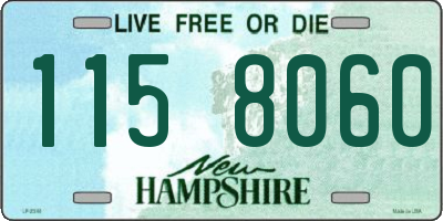 NH license plate 1158060