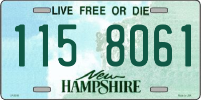NH license plate 1158061