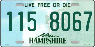 NH license plate 1158067