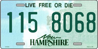 NH license plate 1158068