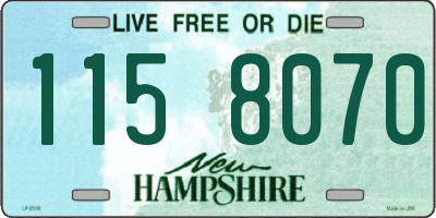 NH license plate 1158070