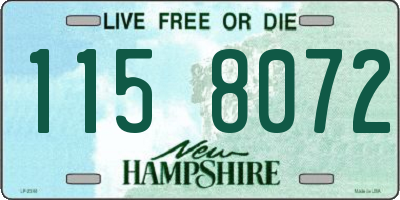 NH license plate 1158072