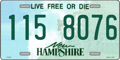 NH license plate 1158076