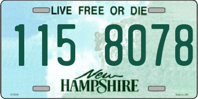 NH license plate 1158078