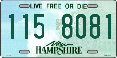 NH license plate 1158081