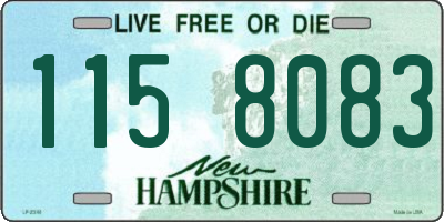 NH license plate 1158083