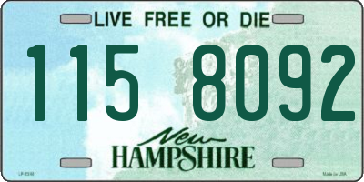 NH license plate 1158092