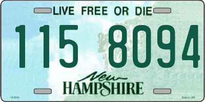 NH license plate 1158094