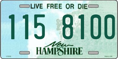 NH license plate 1158100