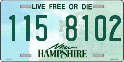 NH license plate 1158102