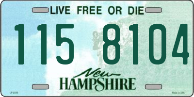NH license plate 1158104