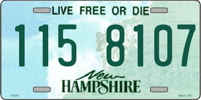 NH license plate 1158107