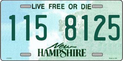 NH license plate 1158125
