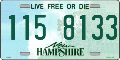 NH license plate 1158133