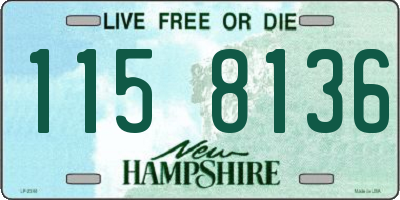 NH license plate 1158136