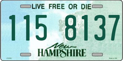 NH license plate 1158137