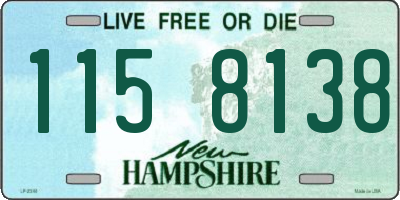 NH license plate 1158138