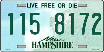 NH license plate 1158172