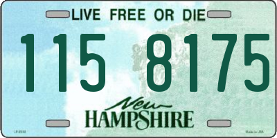 NH license plate 1158175