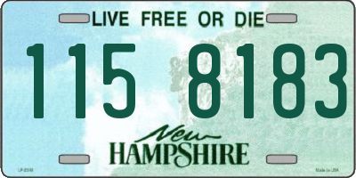 NH license plate 1158183