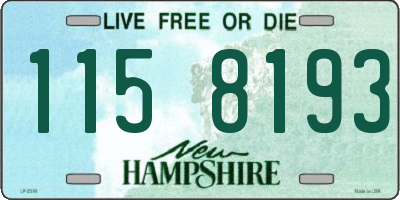 NH license plate 1158193