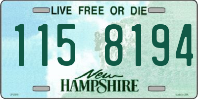 NH license plate 1158194