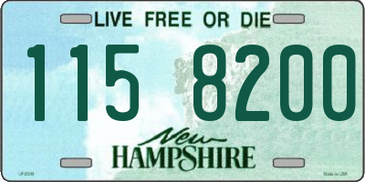 NH license plate 1158200