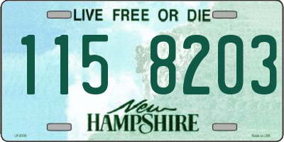 NH license plate 1158203