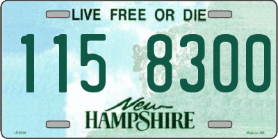 NH license plate 1158300