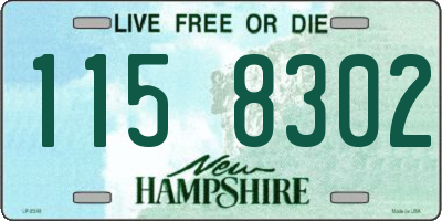 NH license plate 1158302