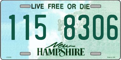 NH license plate 1158306