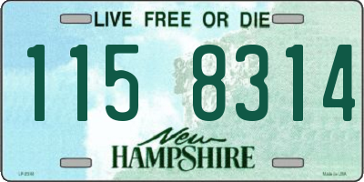 NH license plate 1158314